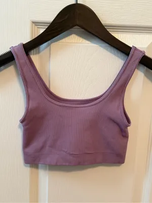 Set Active Box Cut Sports Bra in Purple thumbnail 3