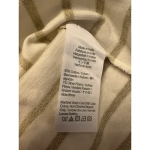 J.Crew Artist Shirt White Gold Stripe Long Sleeve Womens Large Button Accent NEW thumbnail 6