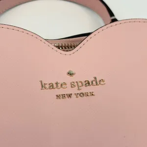 Kate Spade Love Shack Heart Bag Women Small Chalk Pink Leather Top Handle Purse thumbnail 2