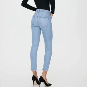 Agolde Vintage Wash Toni Jeans 24 High Rise Light Blue Designer Denim thumbnail 2
