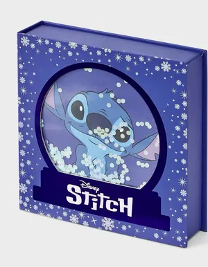 Lilo & Stitch nwt Snow Globe Box of Cozy Embroidered Crew Socks - Pink/Mint 4-10 thumbnail 1