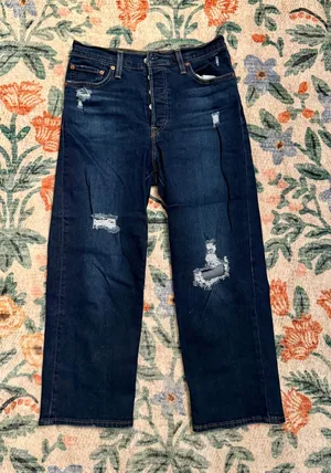 Levi’s Straight Ribcage Jeans Button Fly  thumbnail 1