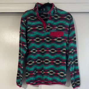 Patagonia Synchilla Lightweight Snap-T Fleece Pullover Wild Desert Beryl Green thumbnail 3