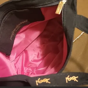 Yves Saint Laurent NEW  Parfums Black canvas Tote Bag thumbnail 7