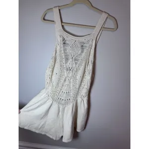 Free People Beach Irina Low Back Fauxchet Romper Medium Tofu Beach/Resort NWT thumbnail 2