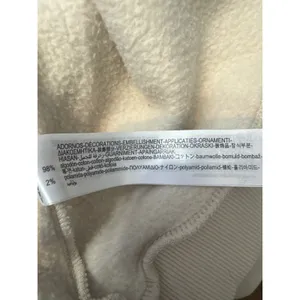 Zara Womens‎ Cream Embroidered Bib Sweatshirt Long Sleeve Crew Neck Small thumbnail 7