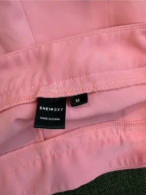 SHEIN Coral Pink Open-Front Ruched-Sleeve Blazer and cropped pant set thumbnail 7