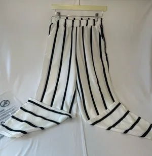 Black And White Striped Dress Pants/Trousers Brand New Size Medium Women’s thumbnail 1