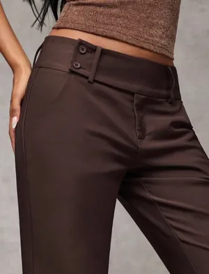 Shein Brown Wide-Leg Pants thumbnail 4