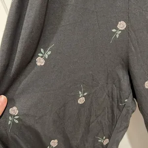 NWT Z supply small new with tags black jumpsuit with pink roses‎ washed black thumbnail 2