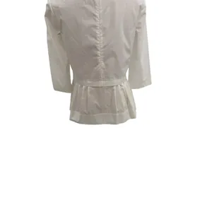Marni White Cotton Mock Neck Peplum Blouse Top White Italy‎ 38 US 2 thumbnail 8