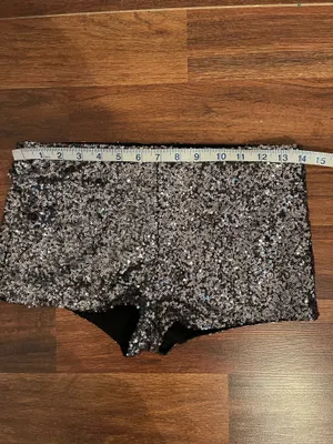 Alythea Silver Sequin Shorts. Size Small  thumbnail 4