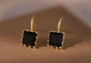 Women's CZ Cubic Zirconia Dangle Drop Earrings Gold thumbnail 2