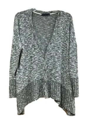 Anthropologie Potter's Pot Gray Button Front Cardigan thumbnail 1