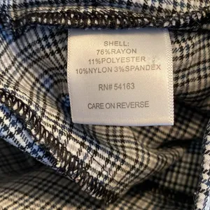 Tommy Hilfiger| Plaid black/white/tan stretchy slacks thumbnail 9