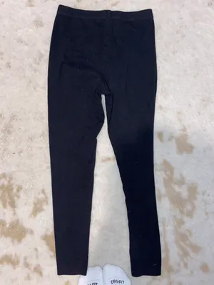 black cotton leggings thumbnail 2