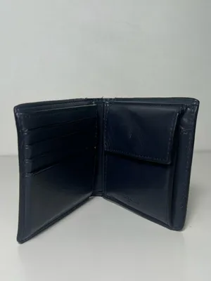 Coach Men's Signature Leather Black & Charcoal Bifold Wallet W/ Coin Pocket thumbnail 10