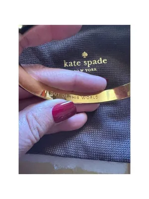 Kate Spade Gold Tone "It's Written In The Stars" Bangle Bracelet One Size thumbnail 5