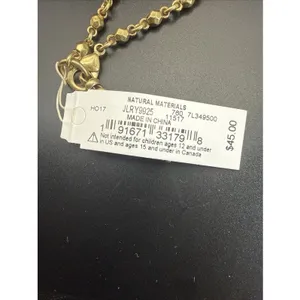 NIB Lucky Brand Mixed Metal Gold Tone Medallion Pendant Rhinestone Necklace thumbnail 10