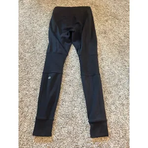 Alo Yoga Avenue High Waist Moto Ribbed‎ Leggings Black Small W5541R thumbnail 5