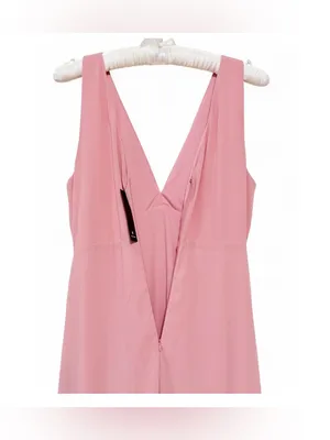 NWT Lulus Women’s Alorna Rose Pink Sleeveless Ruffled V-neck Maxi Dress Size L thumbnail 15