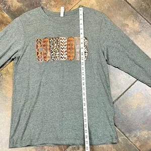 Bella + Canvas Cowboys Gray Long Sleeve Shirt Large thumbnail 8