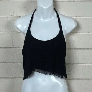 Halter Embroidered Black one size Size undefined thumbnail 7