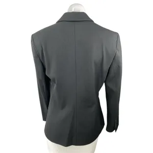 Express Women's Black Long Sleeve Notch Collar One Button Blazer Coat Jacket S thumbnail 2