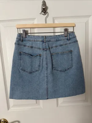 NWT Sparkle Light Blue Denim Skirt blue b rhinestone small thumbnail 4