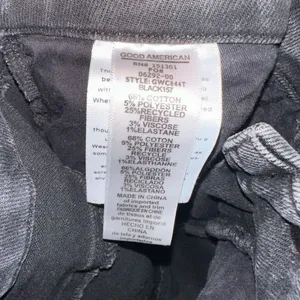Good American distressed black157 luxe wedgie jeans thumbnail 5