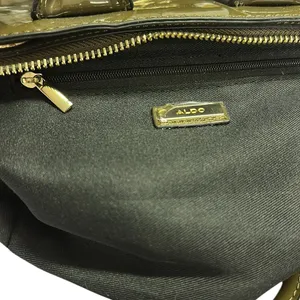 ALDO Fabyx satchel bag khaki green chunky gold chain Handbag Crossbody 8 x 6 in thumbnail 7