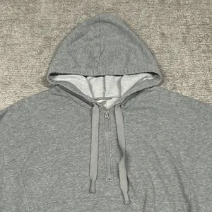 Free People Movement Hoodie Womens Large Gray Sweatshirt 1/2 Zip Pocket thumbnail 2