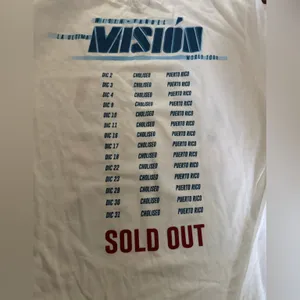 Wisin Yandel La Ultima Mision Tour Tee White Mens large Concert Graphic Shirt thumbnail 4