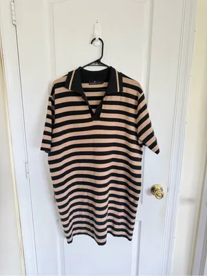 Tuckernuck Pomander Place Rugby Stripe Sweater Collared Dress thumbnail 3