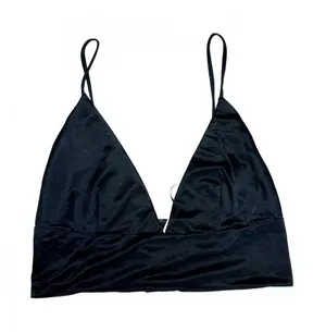 Zara Black Satin Bow Nwt Crop Top Y2K Coquette Party Bralette Cami L thumbnail 1