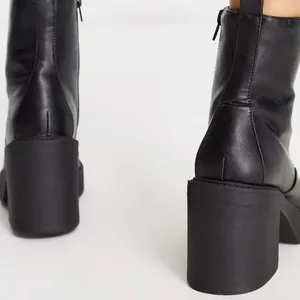 London Rebel Lace Up Chunky Platform Boots in Black, Size 7​​​​​​​ thumbnail 2