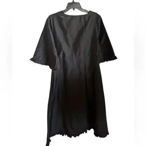 Beau & Ro Waverly Dress in black taffeta NWOT XS thumbnail 3