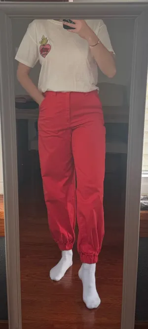 BDG Red Pants Cargo thumbnail 1