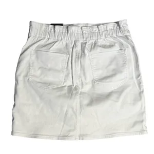 Express Super High Rise white denim skirt thumbnail 2