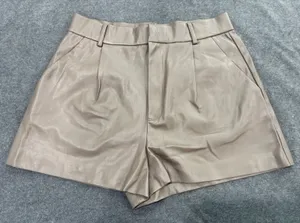 Zara High Waist Tan Shorts Size L thumbnail 1