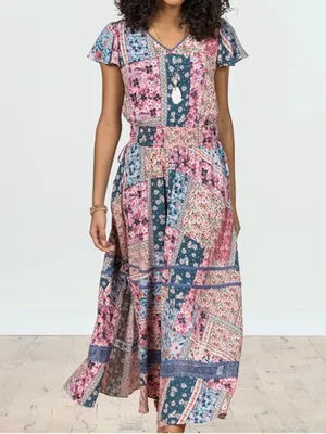 MATILDA JANE The Wildlife Patchwork Maxi Dress Perfectly Floral Boho S‎ thumbnail 11