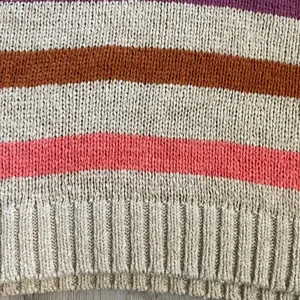 Lou & Grey & LOFT Sweater Womens LARGE Multicolor Chunky Knit Striped Pullover thumbnail 7