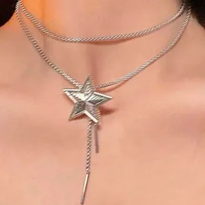 Silver Star Bolo Necklace w/multiple ways to wear Choker, Bracelet, Belt, Arm Band, Headband ⭐️ thumbnail 4