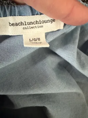 BeachLunchLounge Amie Convertible Neck Costal Cowgirl Chambray Denim Dress Large. thumbnail 6