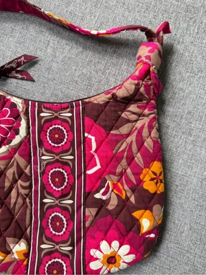 Vera Bradley Retired Olivia Bag in Pink Carnaby Print Hobo Small Shoulder Purse thumbnail 2