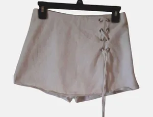 Altar'd State White Denim Skort Size Small thumbnail 1
