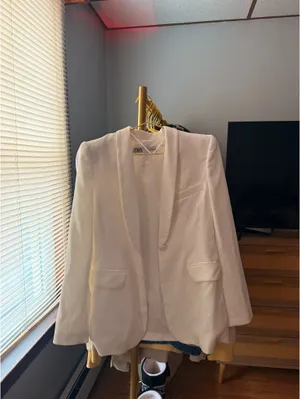 Zara White Blazer Style 77302 thumbnail 4