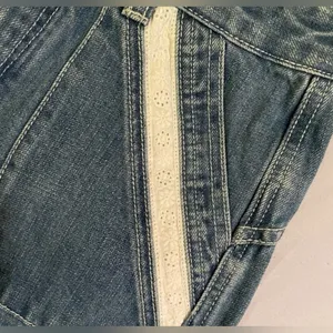 Free People Women Lace Embellished Denim Jean Shorts -26 thumbnail 4