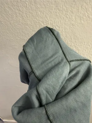 SKIMS Cotton Ribbed High-Waist Boxer Short Size XS Slate Teal Loungewear Travel thumbnail 5
