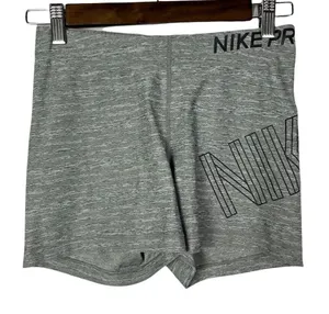 Nike Pro Dri-Fit Gray Logo‎ Compression 3" Training Shorts M thumbnail 1